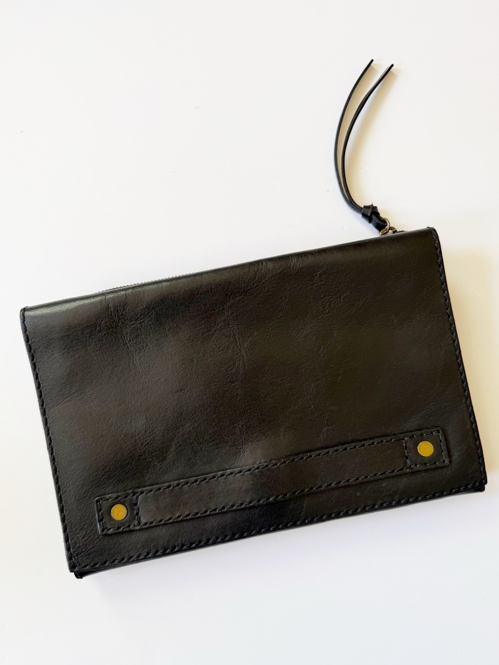 madewell | the duet snap leather clutch